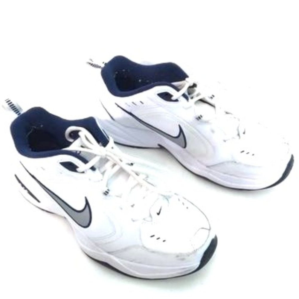 Nike Air Monarch IV  Men's Size  10 Pre-owned Excellent Condition White and Blue